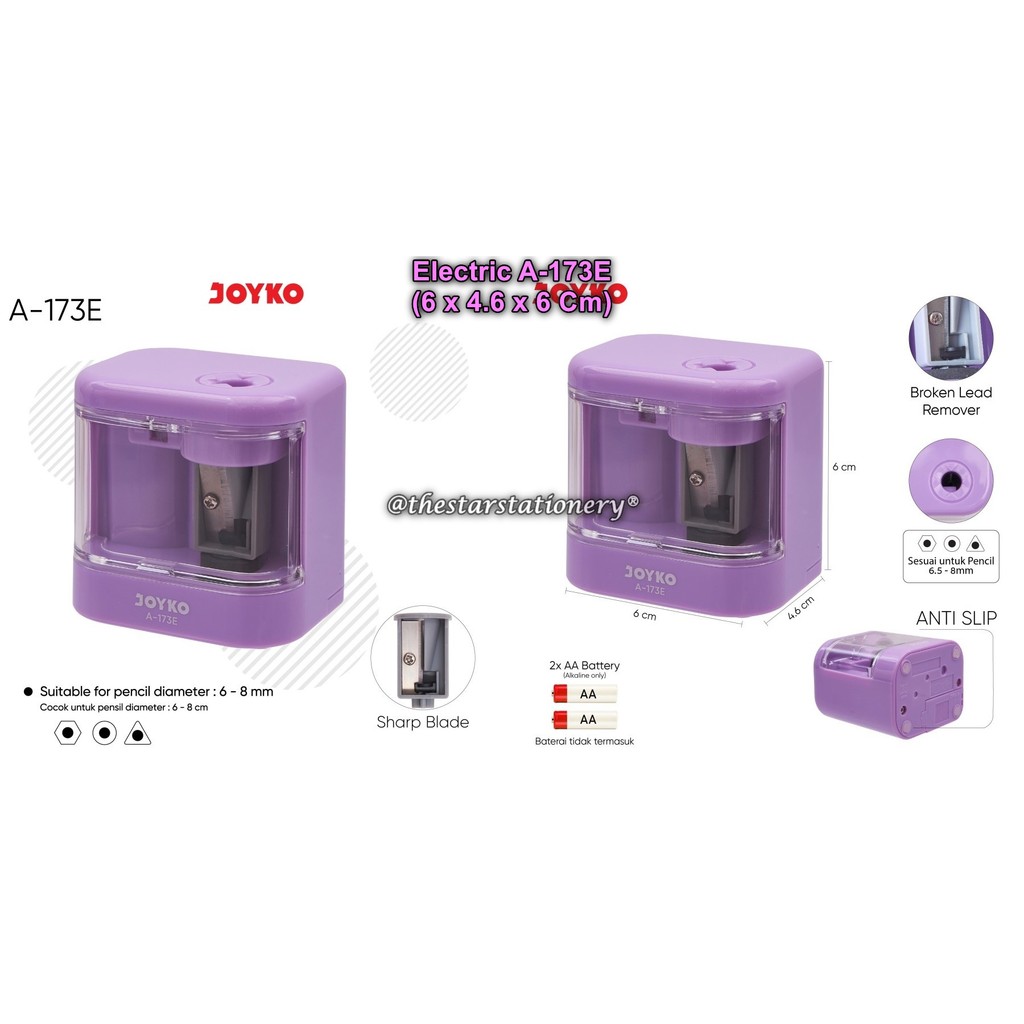 

(1 Biji) GROSIR Rautan Joyko A-173E / Electric Sharpener Joyko / Serutan Pensil Elektrik Joyko A173E