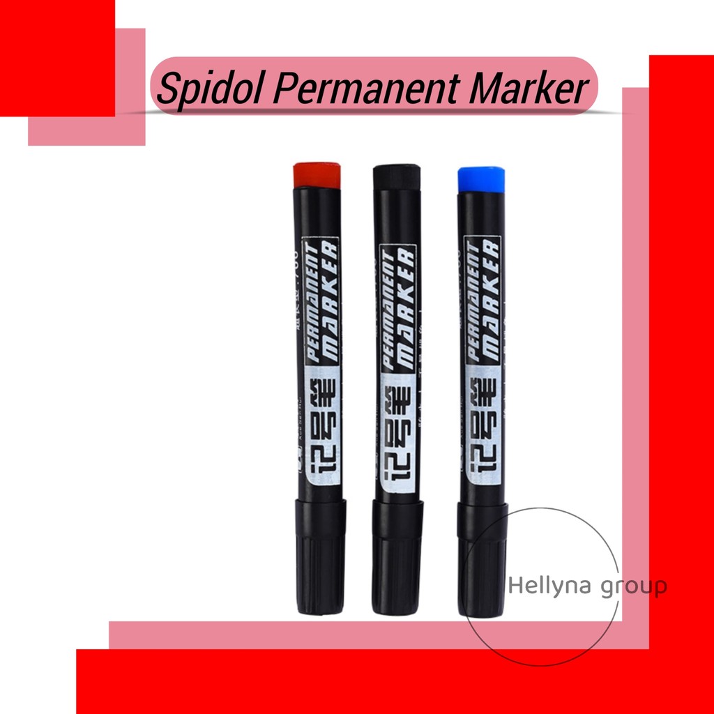 

Spidol Permanent Marker Permanen Tahan Air Alat Tulis Spidol Cepat Kering Tinta Minyak Tidak Pudar