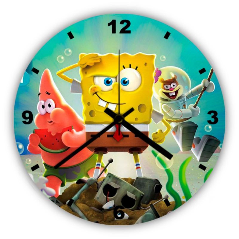 JAM DINDING ANIMASI SPONGEBOB.