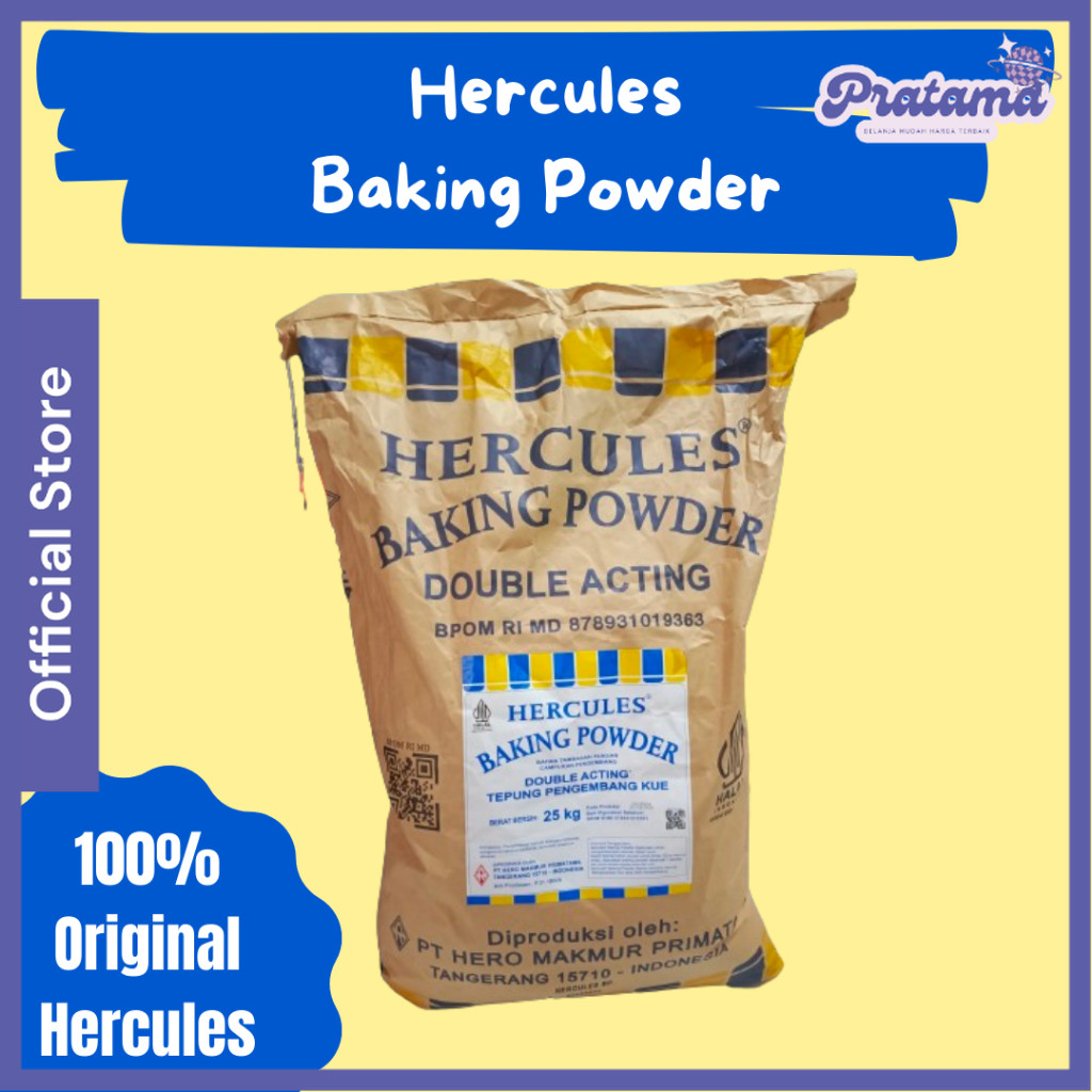 

Baking Powder Hercules Double Acting Pengembang Kue 1kg Repack