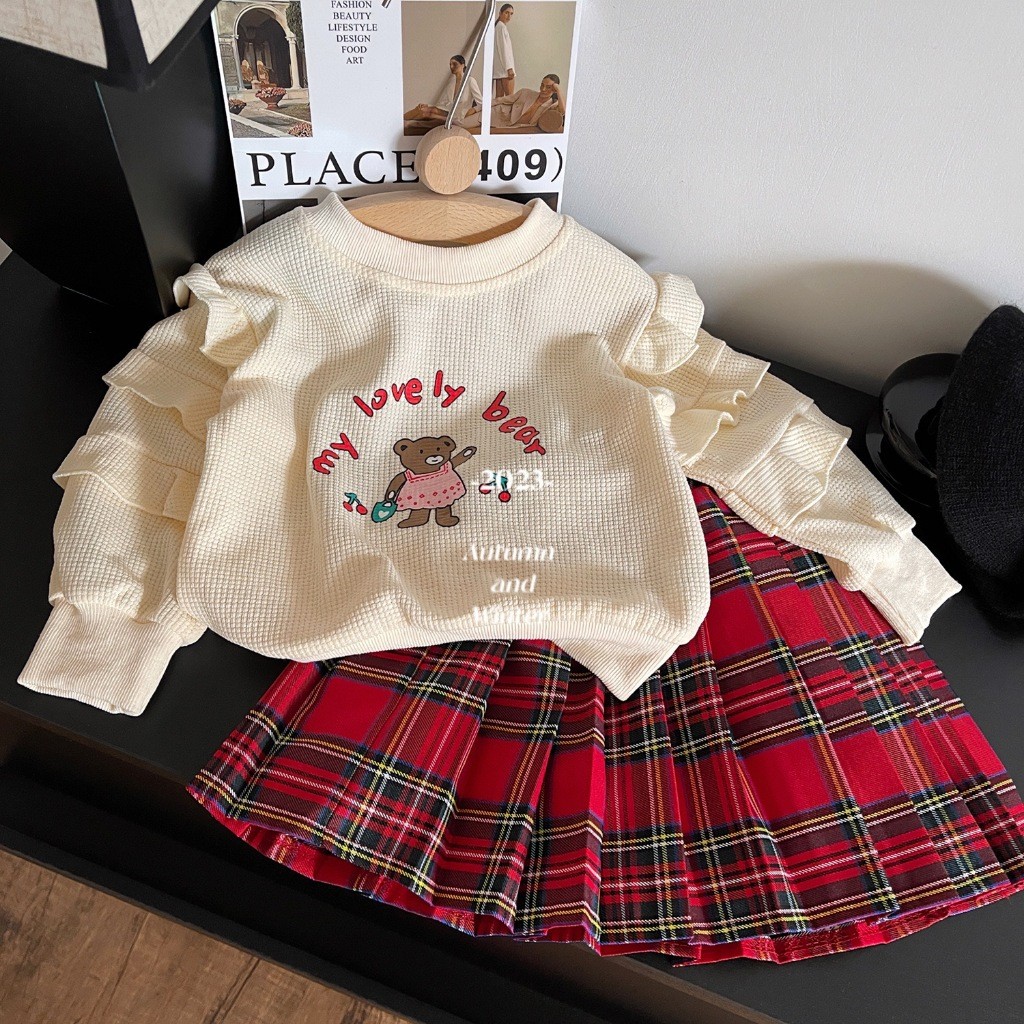 BR51YW RYUTA setelan sweater rok import anak perempuan 2-8 tahun / setelan rok import anak