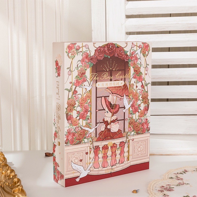 

HJK Buku Diary The Rose Castle Notebook Set + Gift Box Jurnal Set 0867