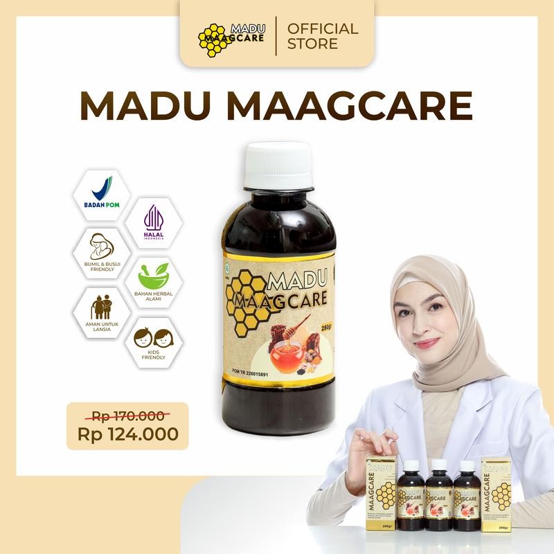 

MADU MAAGCARE 280gr - Madu Herbal Lambung - BPOM HALAL Honey Botol