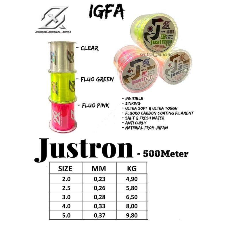 Senar Pancing AXZ Justron Mono 500m