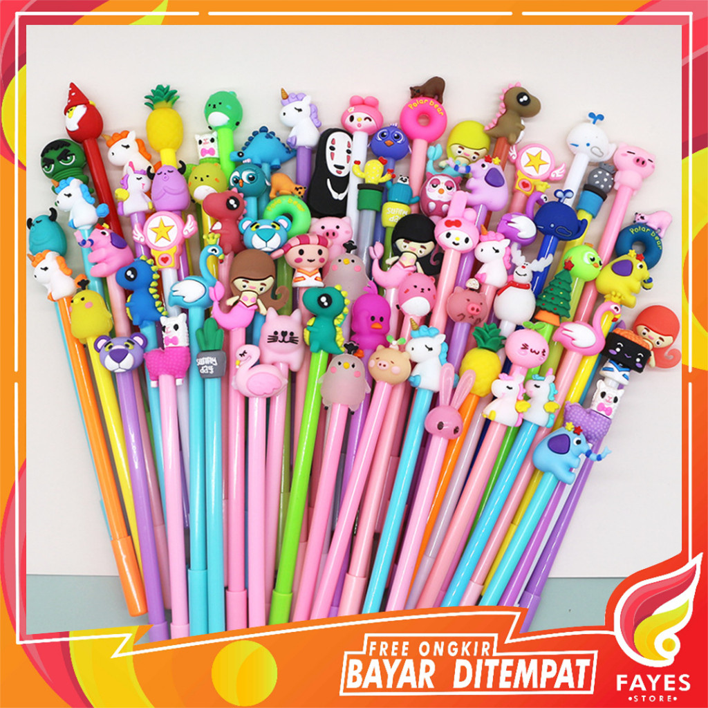 

FAYES COD Pulpen Gel Motif Karakter Lucu Untuk Anak-anak dan Koleksi Murah Import U162 - Terlaris
