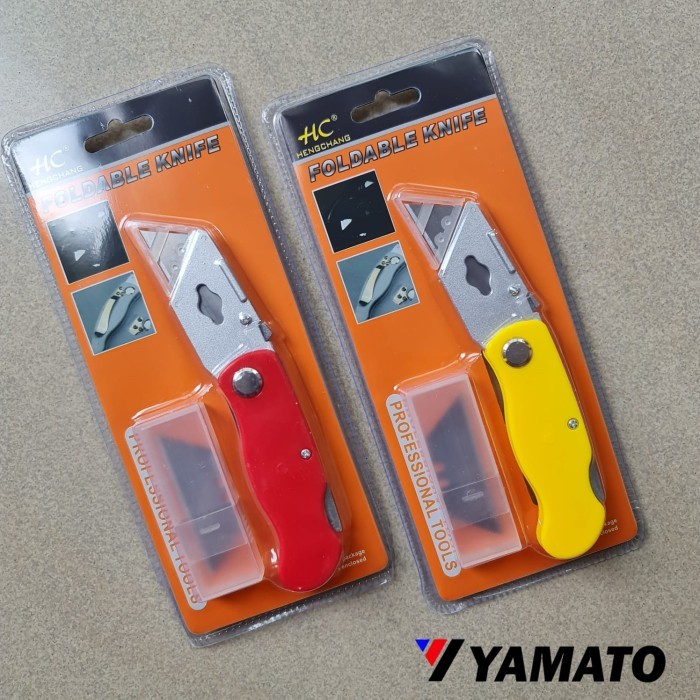 

CUTTER LIPAT / FOLDABLE KNIFE PLUS ISI 5PCS HC HENGCHANG