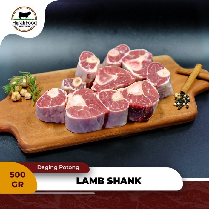 

Hijrahfood Lamb Shank AUS Daging Sengkel Domba 500 gr