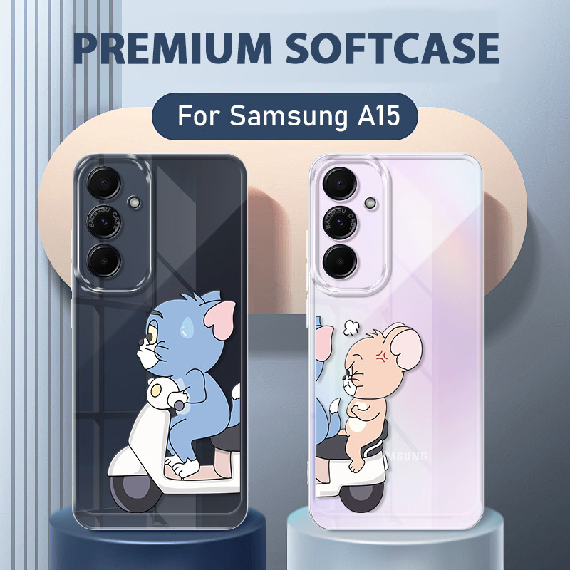 Cat Moto Couple Soft Case Samsung A15 Lucu Terbaru Casing Galaxy A15 Spiderman Case Hp Clear Samsung