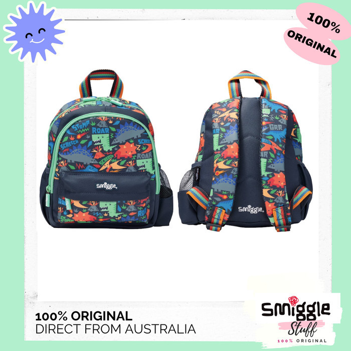 Original SMIGGLE Teeny Tiny Backpack - Tas Ransel Anak TK PG - NEW Dino