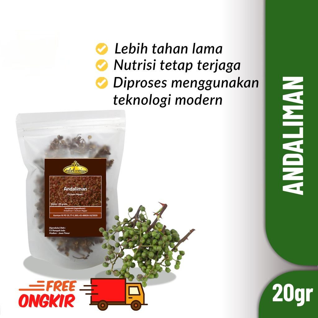 

Edelweiss Andaliman Kering Murni Refill Pack 20gr (Dried Sichuan Pepper)