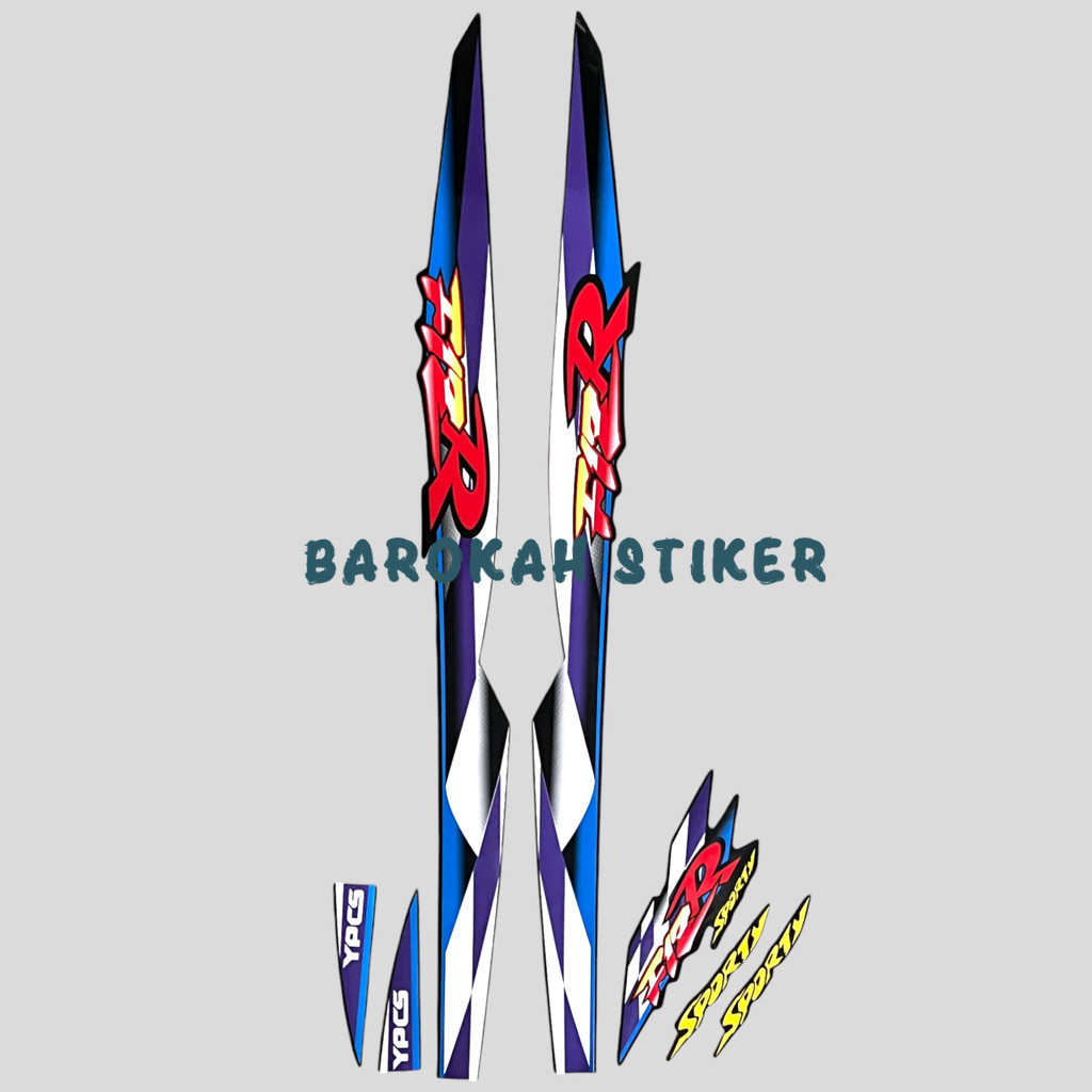 Striping stiker yamaha f1zr fizr fiz r f1 zr 1998 hitam ungu list body