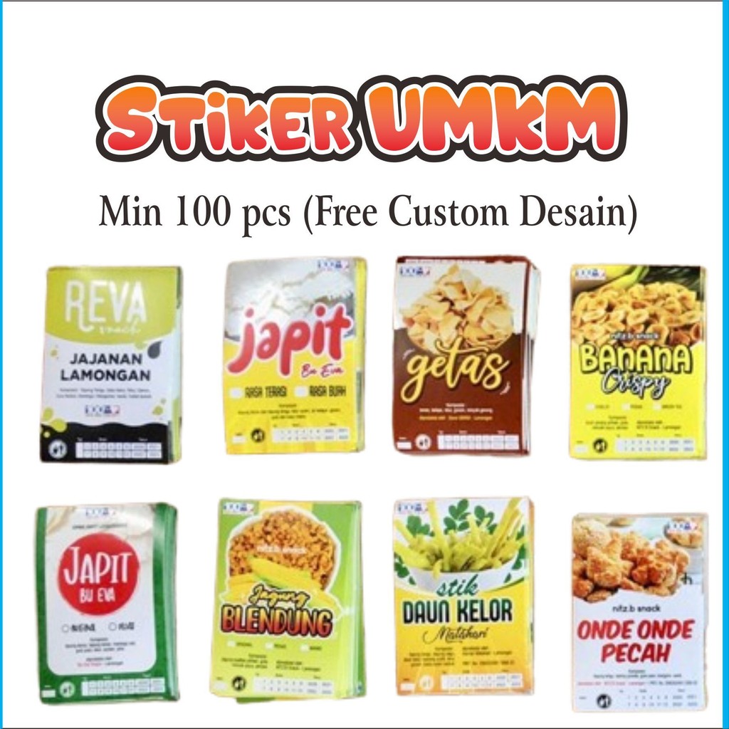STIKER LABEL SNACK UMKM FREE DESAIN