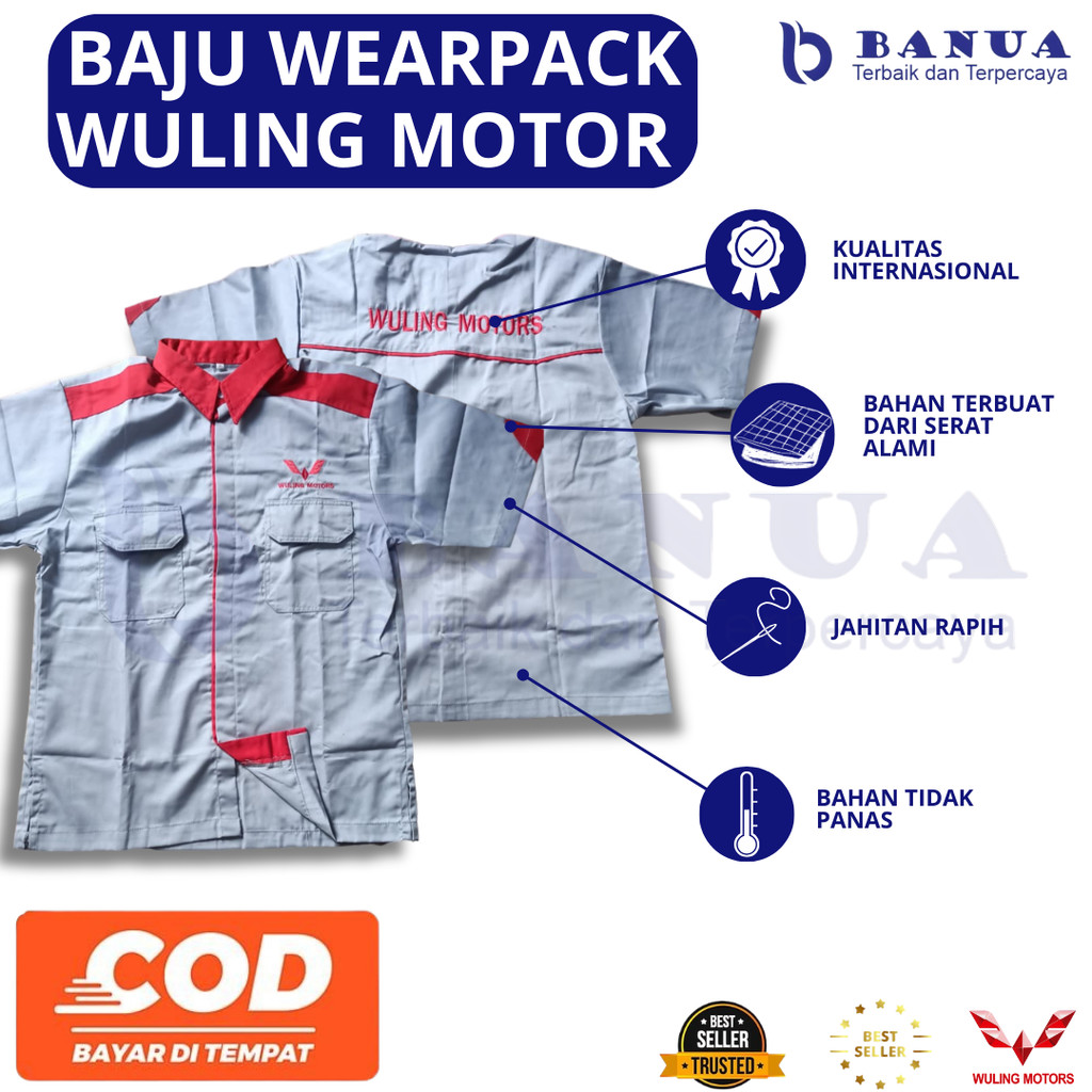 Seragam Wuling Mekanik Baju | Seragam Wuling I Baju Wuling | Seragam Mekanik Wuling Motor