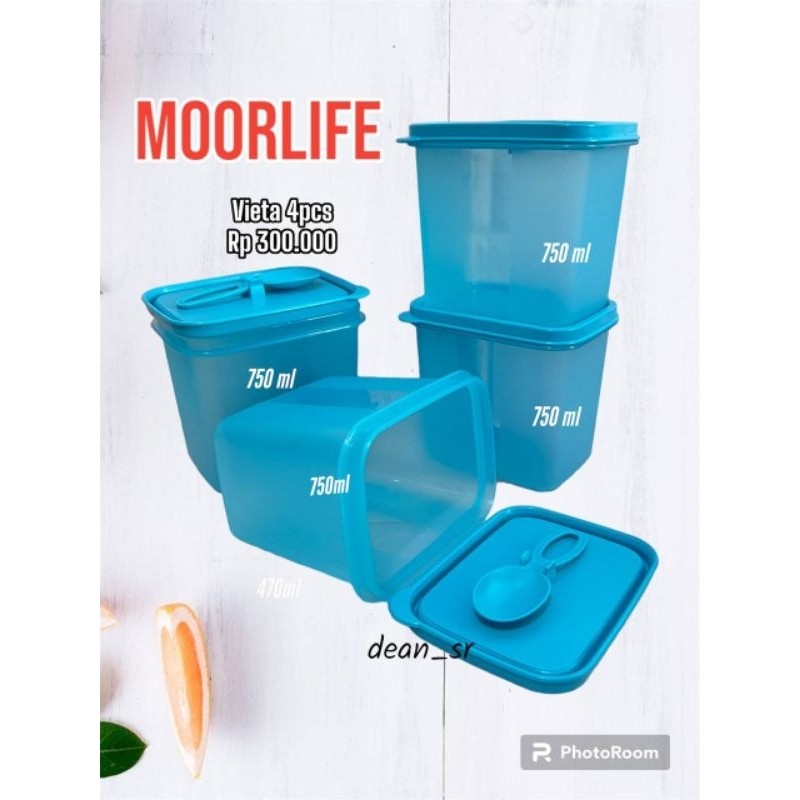 MOORLIFE - Vieta Moorlife 4pcs/Tempat Bumbu Moorlife+sendok