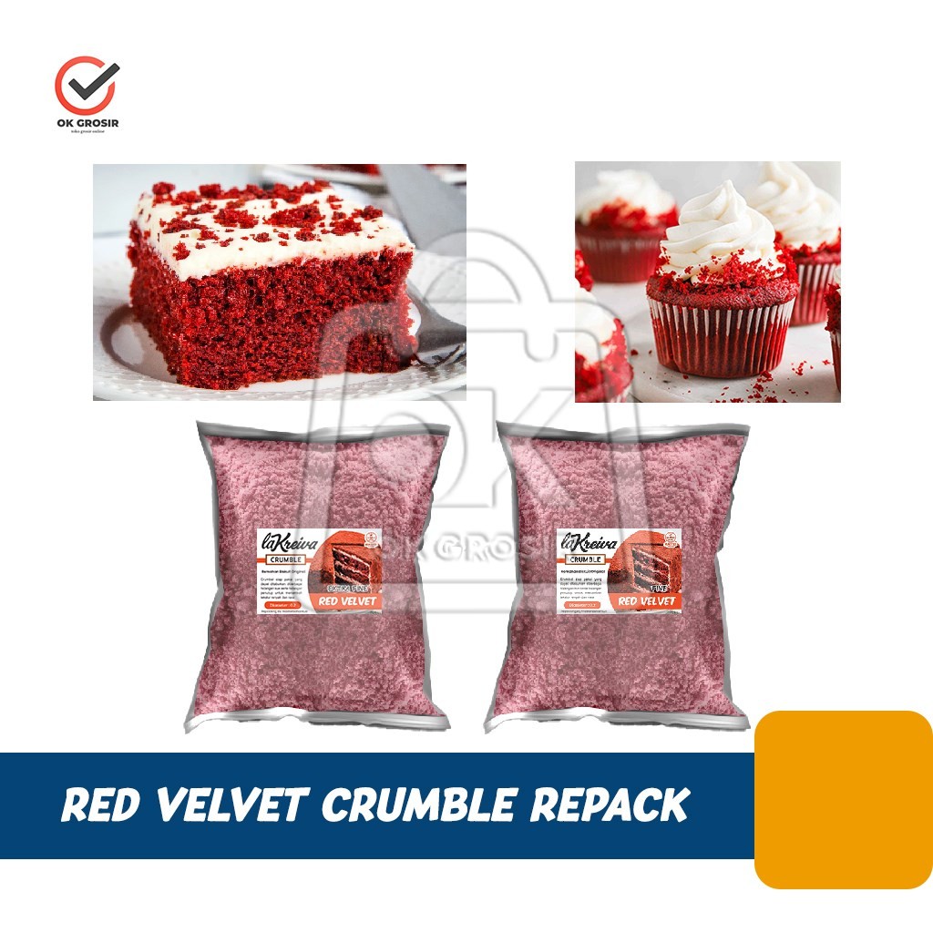 

Crumble Red Velvet La Kreiva Cookie Crumb Topping Minuman Kue (Repack)