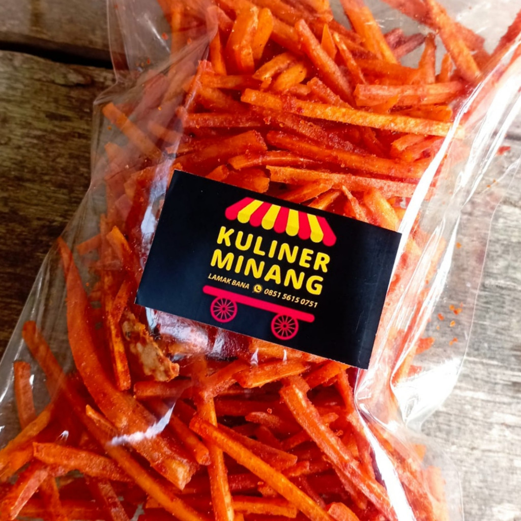 

Kuliner Minang Kripik Sanjai tunjuak lidi balado Original Khas Oleh-Oleh Asli Kampung Cemilan Makanan Payakumbuh Khas Padang Snack Jajanan Kabau Gurih Spicy Murah Renyah Resmi 100% Halal Original AX02