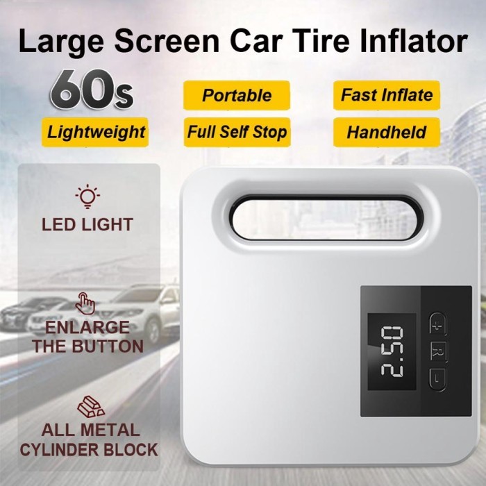 

Pompa Angin Ban Mobil Digital LCD kompresor inflator Car air pump 3M