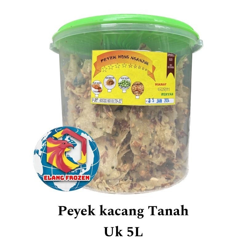 

Peyek Kacang Tanah Sunrise ukuran toples 5 liter