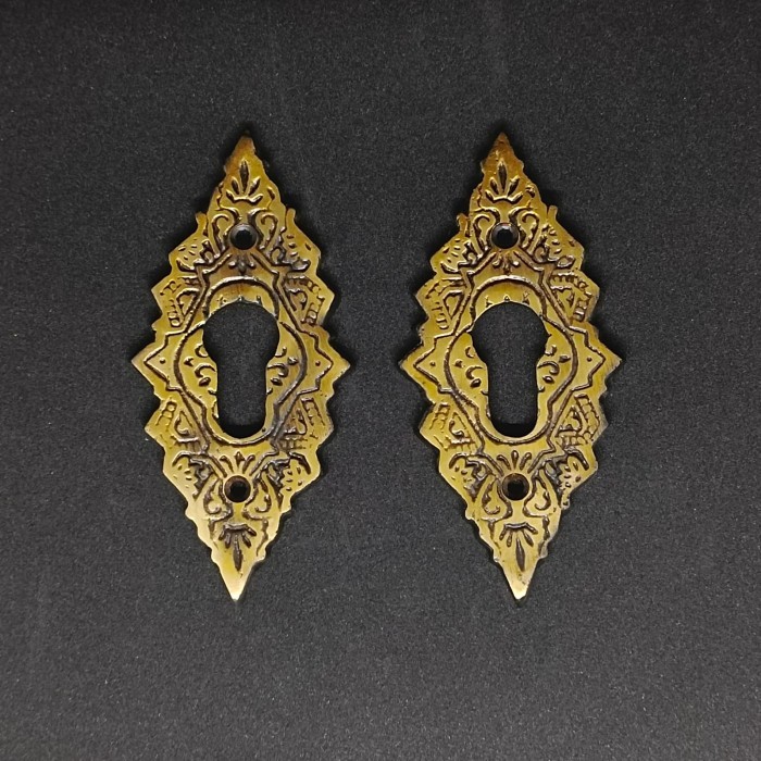 Lubang kunci kuningan Antik 2pcs./ lubang kunci pintu