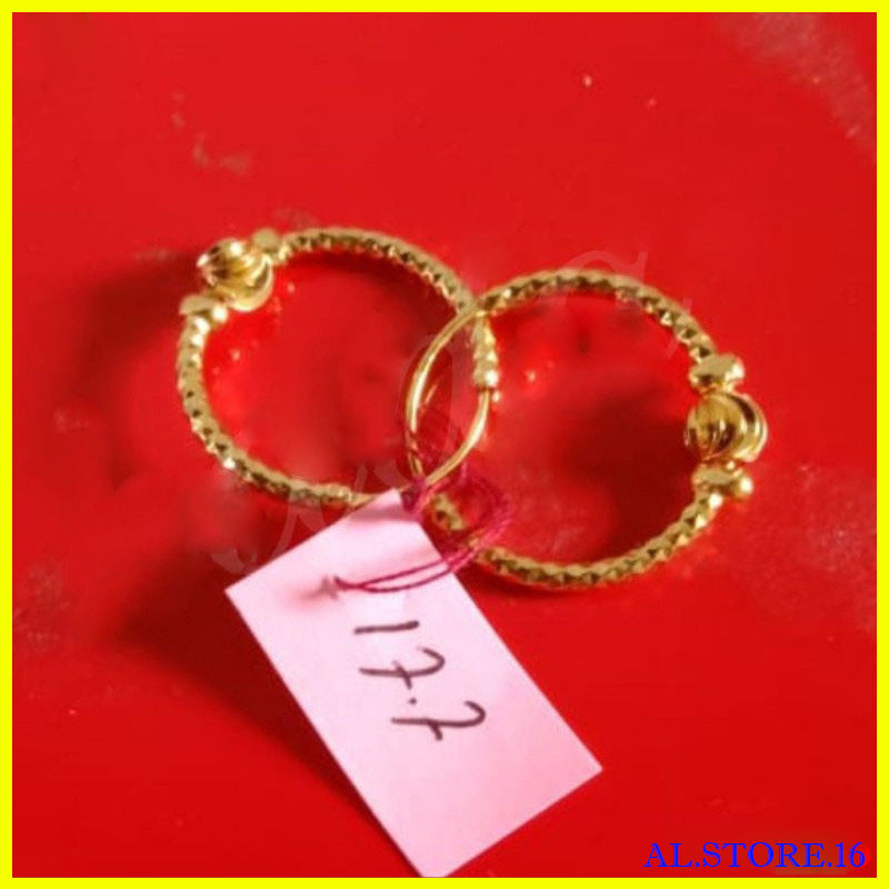 promo....anting emas murni 24 asli free surat [ emas mudah kadar 17,7