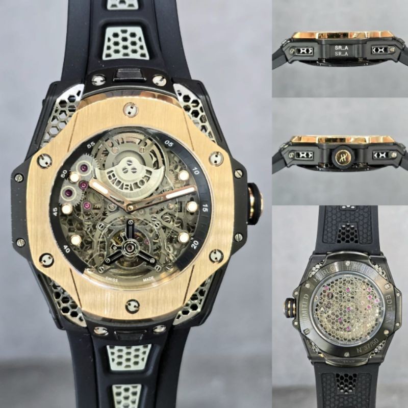 JAM TANGAN PRIAMEWAH HUBLOT BIG BANG SR-A BLACK ROSE AUTOMATIC SWISS