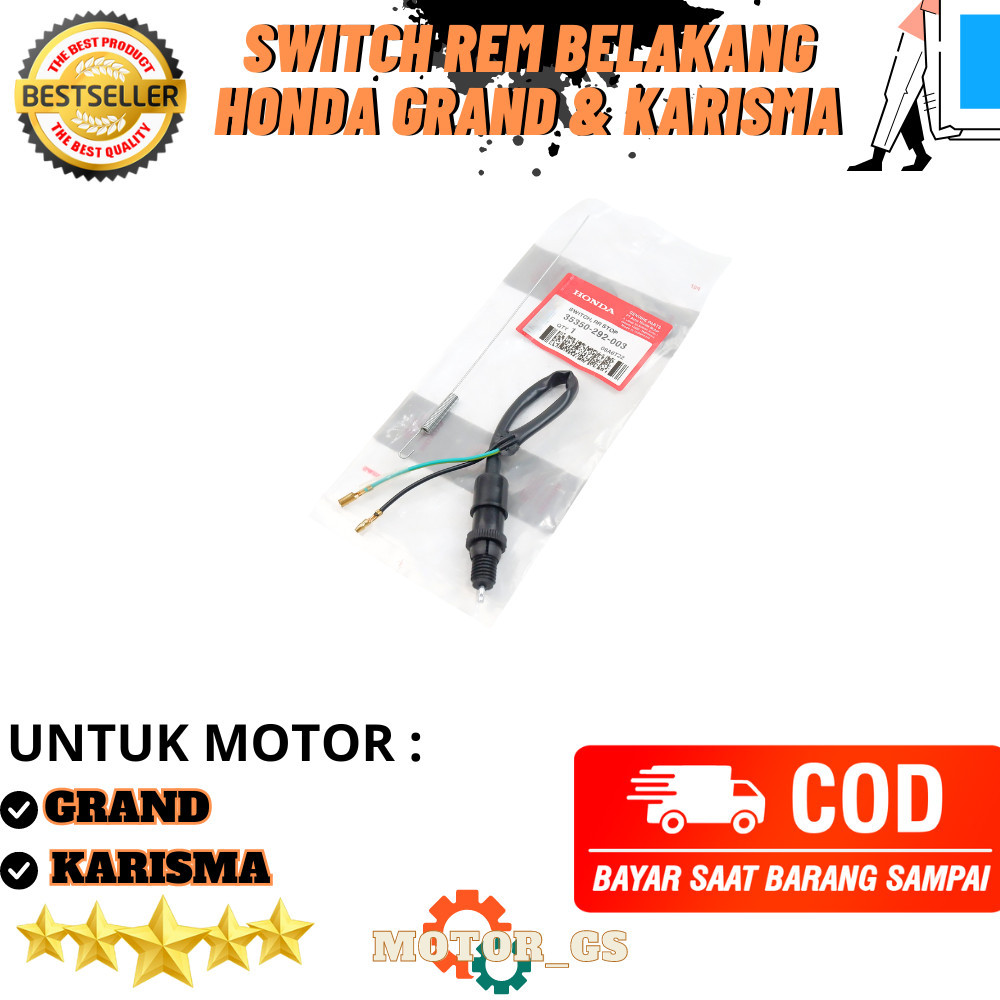 Switch Rem Belakang Motor Honda Grand , Revo & Karisma / Switch Rem Grand - 35350-292-003 MOTOSHOP