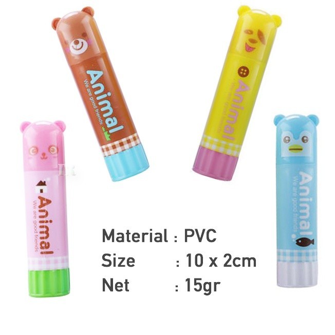 

SC Stick Lem Glue dapat Diputar 360º Roll Motif Hewan Yang Lucu Pinguin Bear Duck Pig Perlengkapan Sekolah Kantor Lem Kertas Alat Tulis Sekolah