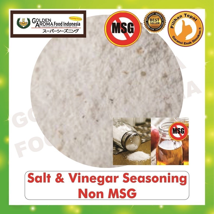 

Bubuk Tabur Rasa Salt and Vinegar Non MSG 100Gr Bumbu Garam cuka Serbaguna Halal Seasoning Powder