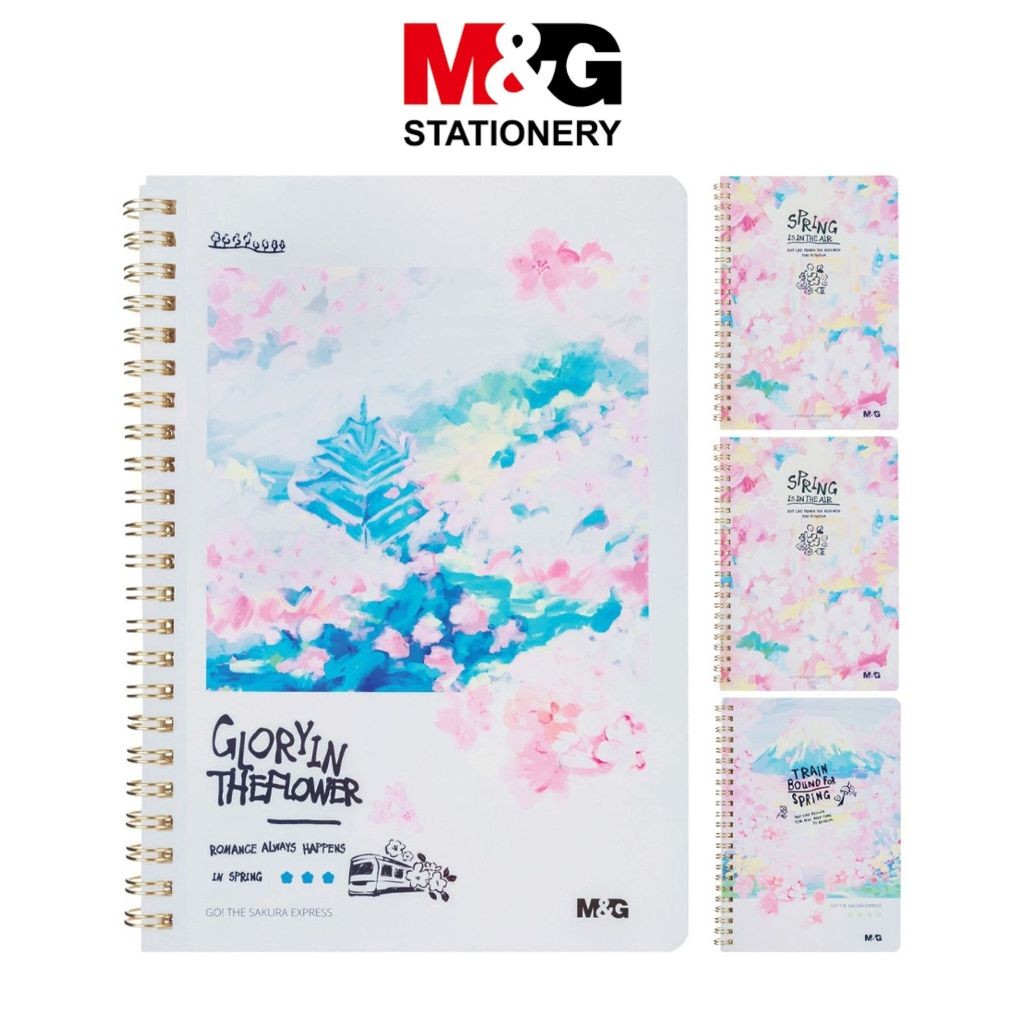 

Notebook Spiral A5 M&G APNDC010 Sakura Time Buku Tulis Catatan Bergaris Ruled 60 Halaman - Satuan- SHAGB
