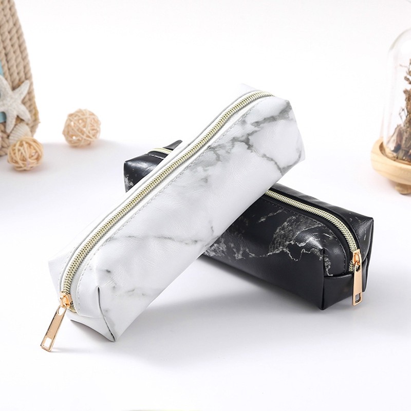 

Marble Pencil Case PU Leather School Supplies Stationery Girls Boy Gift Pencil Case Cute Pencil Box Kawaii Pouch
