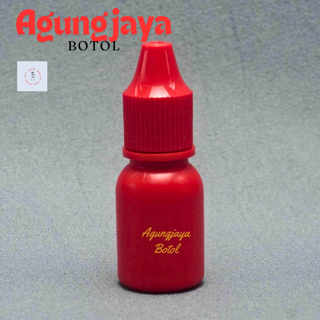 Botol Cendo 5 Ml Merah Hdpe Sumpel Natural / Botol Tetes 5 ml Merah Tidak Segel Set Js / Botol Cendo