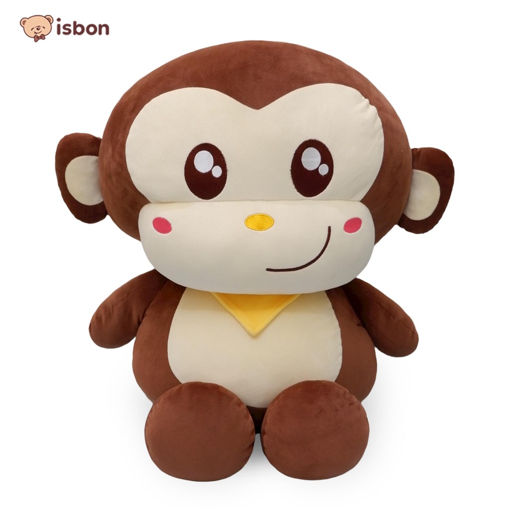 ISTANA BONEKA Boneka Monyet Monkey Floopy Kevin Warna Brown Bahan Squisy Lembut Non Alergi