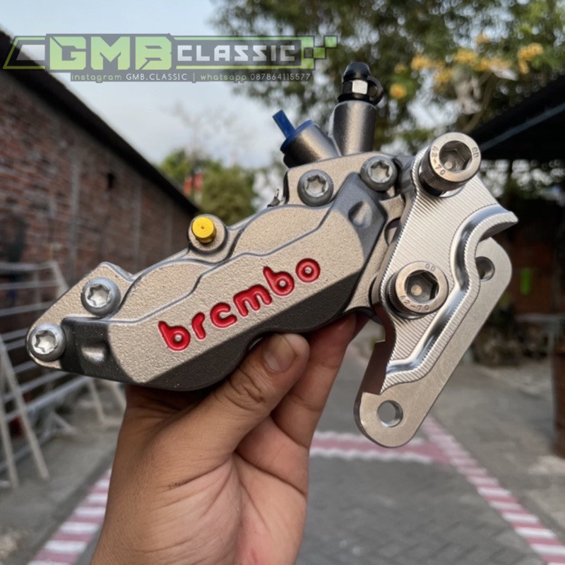 kaliper axial 4 piston grey kaliper depan belakang 4 piston brembo belakang 2p axial import kaliper 