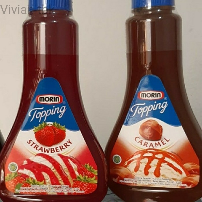 

vv MORIN Topping Caramel / Strawberry Sauce 310gr botol DOT - Caramel