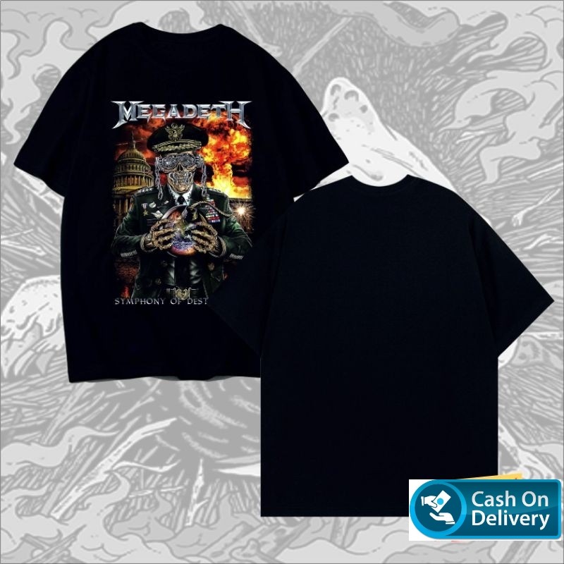 kaos lengan pendek band metal MEGADETH original distro - kaos pendek band METAL luar MEGADETH distro