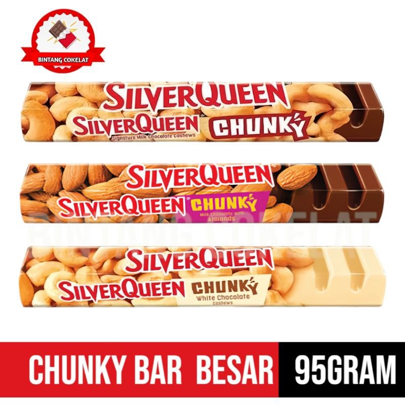 

SilverQueen Chunky bar 95g mede/almond cokelat coklat manis