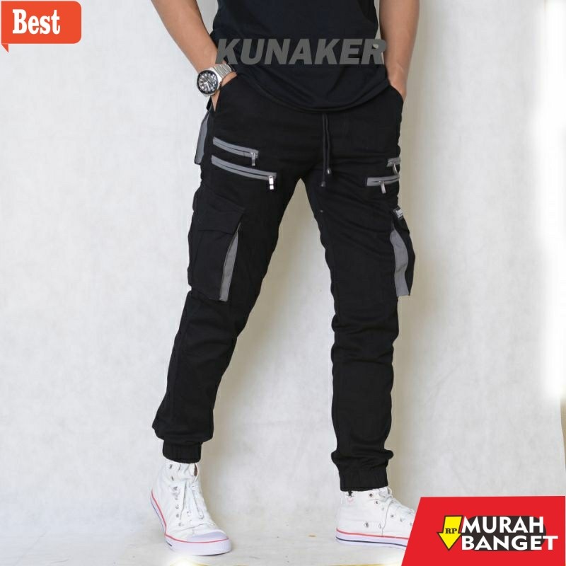 celana cargo panjang pria celana joger pria joger cargo/celana cargo joger panjang