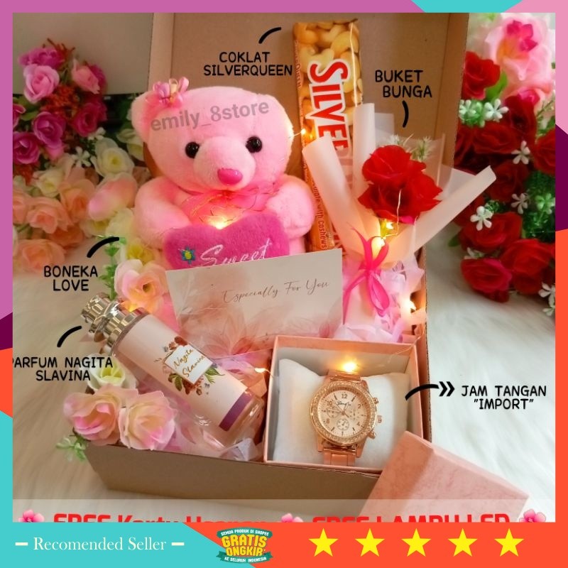 

Kado Pacar Istri Suami Murah Viral Unik Kekinian Bagus lebaran Natal / (Bisa Kirim Hari ini) Hampers Natal | Kado Valentine Hadiah Ulang tahun cewek GiftBox hadiah boneka jam tangan parfum coklat Silverqueen buket bunga buket uang money cake buket wisuda
