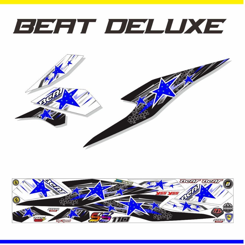 COD / STIKER VARIASI HONDA BEAT DELUXE MOTIF BARU DTIKER VARIASI