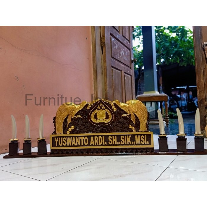 

PAPAN NAMA + PAPAN NAMA LOGGO POLRI + CUSTOM TARING + PAPANNAMA MODERN FJ557