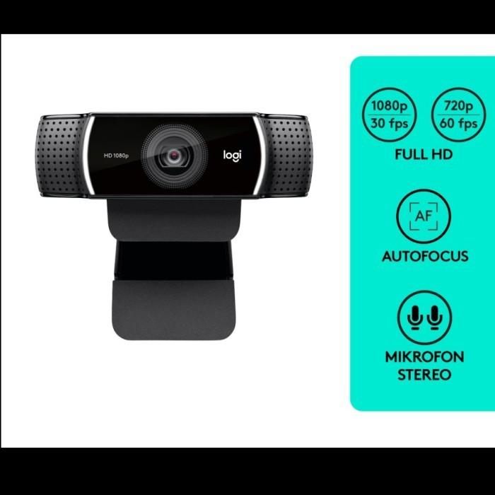 Logitech C922 Webcam Pro Streaming Full HD 1080p dengan Tripod
