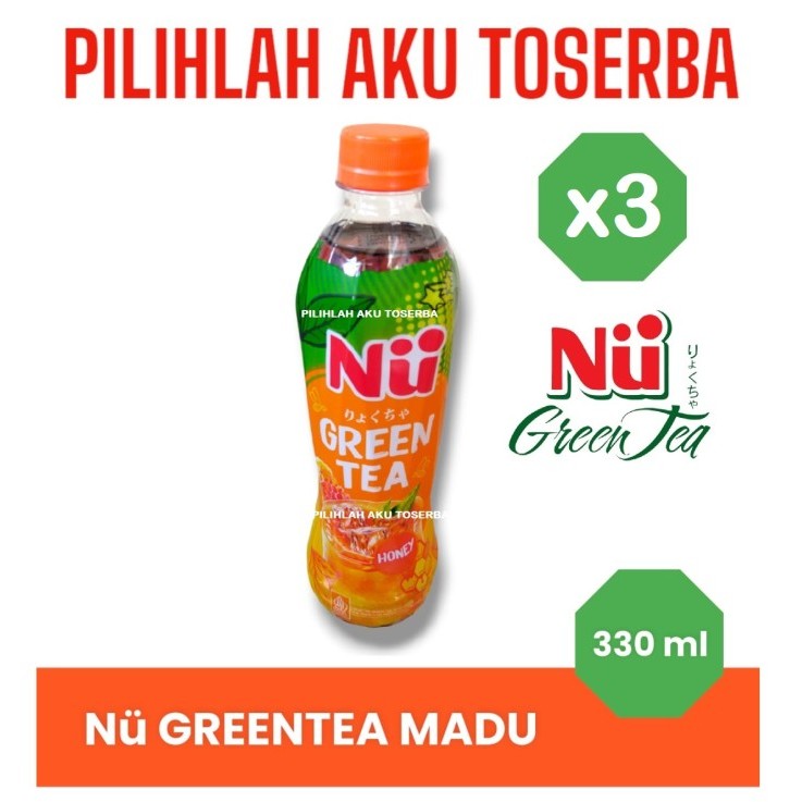 

NU Green Tea HONEY MADU 330 ml - ( HARGA 3 botol )