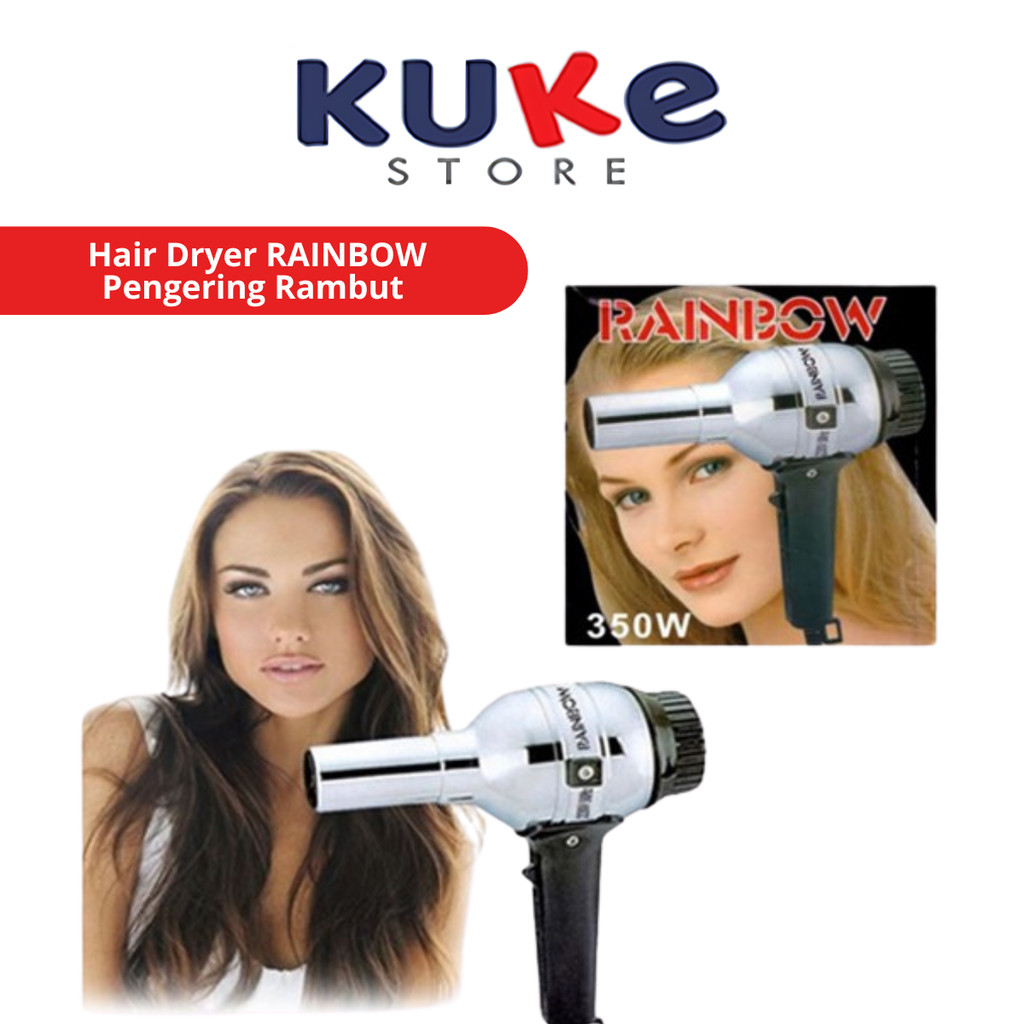 Hair Dryer RAINBOW Pengering Rambut 350/850W hairdryer panas bulu anjing kucing low watt kecil murah