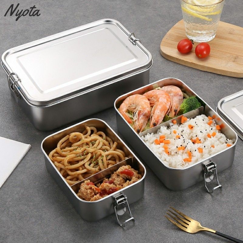 GGj Lunch Box Kotak Bekal Makan 304 Stainless Steel Anti Tumpah Lunch Box Premium 304 Stainless