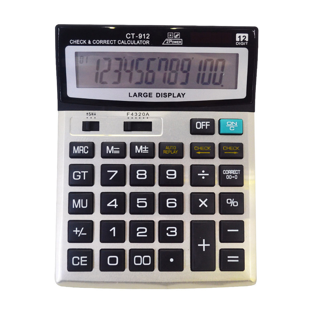 

Kalkulator Dagang Calculator CT-912 Dekstop Calculator 12 Digit Solar