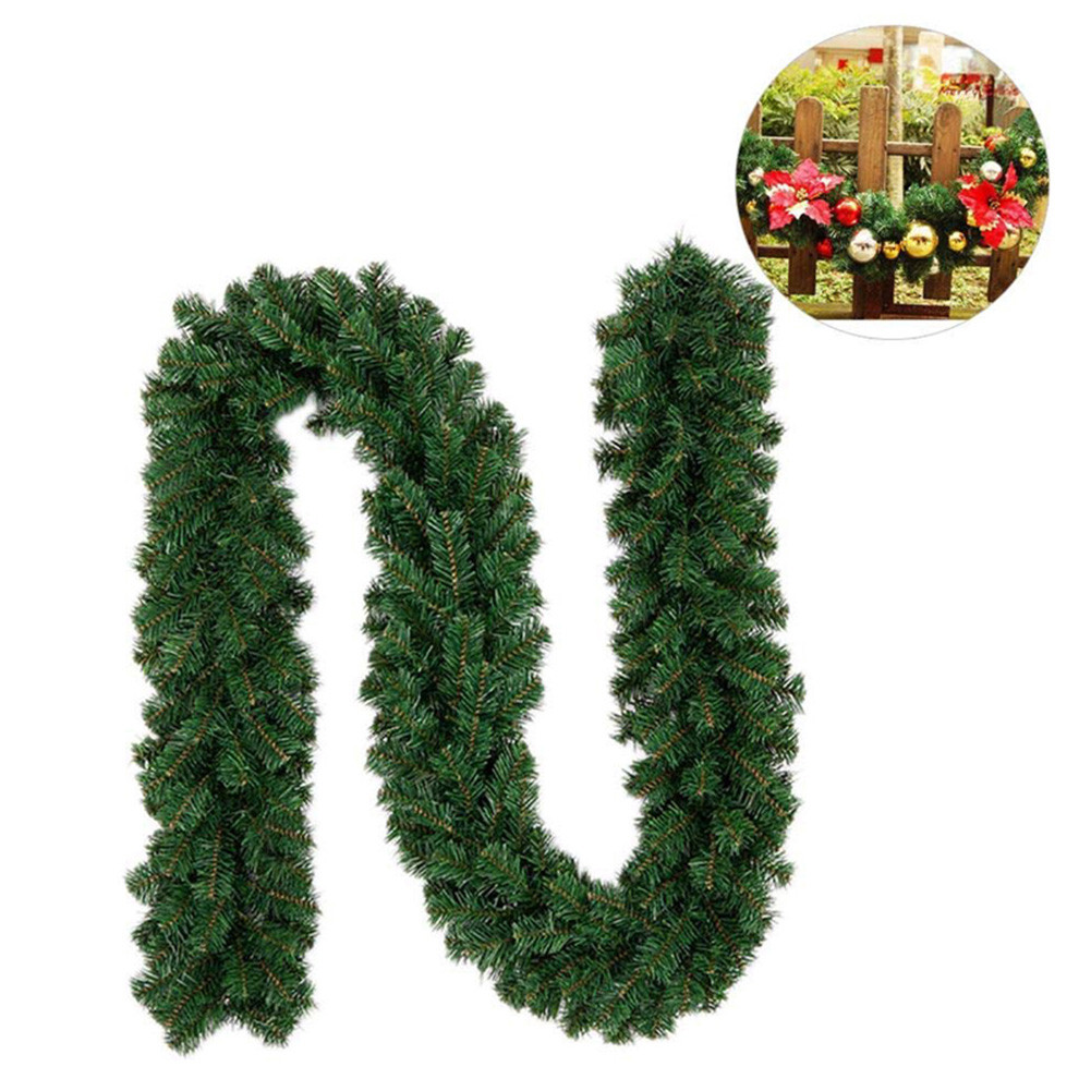 

2.7M Pine Artificial Fir Wreath Artificial Green Garland Wreath Xmas Home Party Decoration Pine Tree Rattan