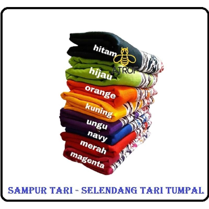 Sampur Tari batik Katun - Selendang Tari Tumpal - Sampur tari batik Anak & Remaja - Sampur Selendang
