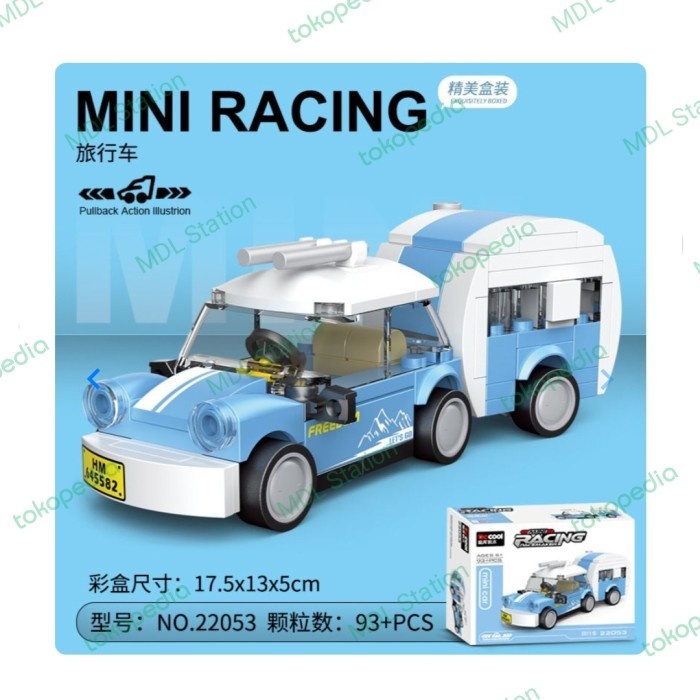 NO99 DeCool Mini Racing Pacemaker - CITY CAR CARAVAN Pullback Brick (22053)