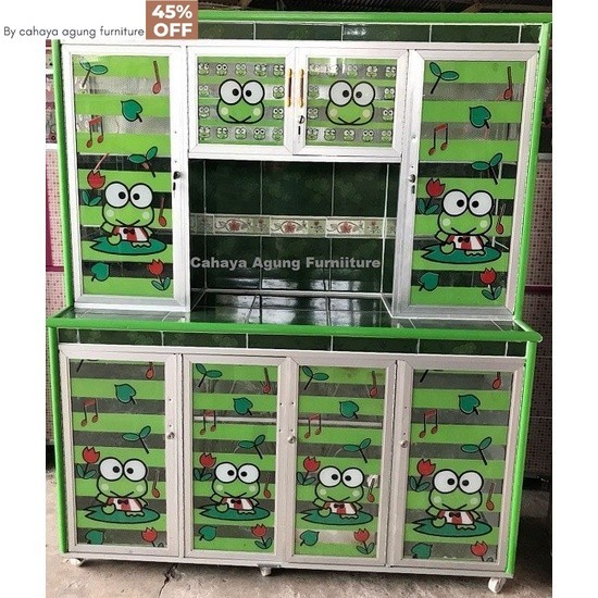 Rak piring 4 pintu keramik karakter kartun THB SUPER