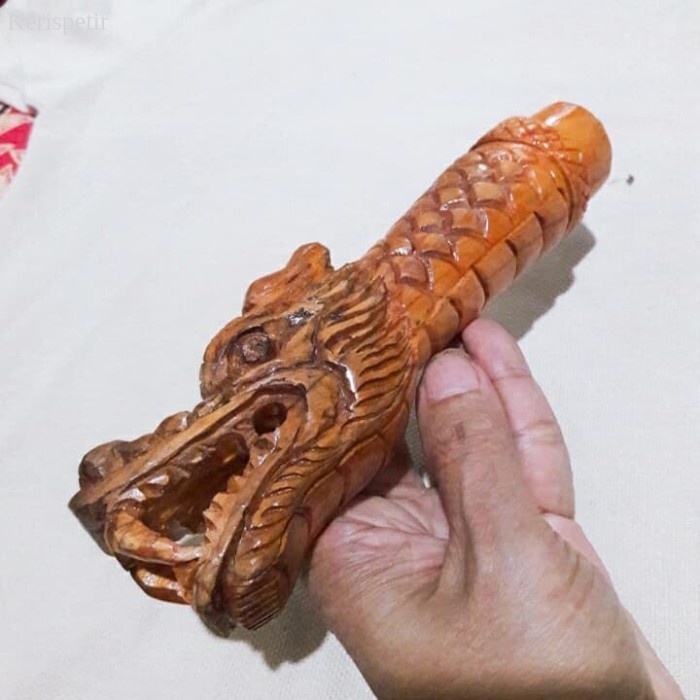 

DEDER KERIS BUAT GAGANG GOLOK KAYU RAJA AGATHIS UKIR NAGA murah antik